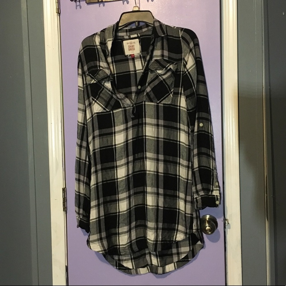 Relaxed Flannel Shirt Dress!
